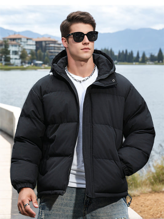 Men's Outdoor Solid Color Padded Jacket